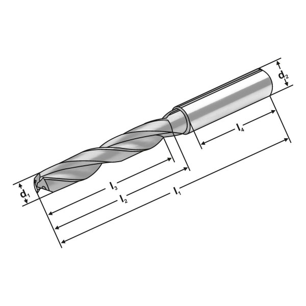 VHM Bohrer 3XD | 14.25 mm 140° | 14.25 mm x 16 mm