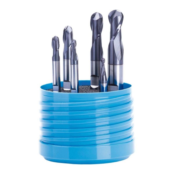 VHM Stirnradiusfräser Satz - 2 Schneiden kurz 3 / 4 / 6 / 8 / 10 / 12 mm