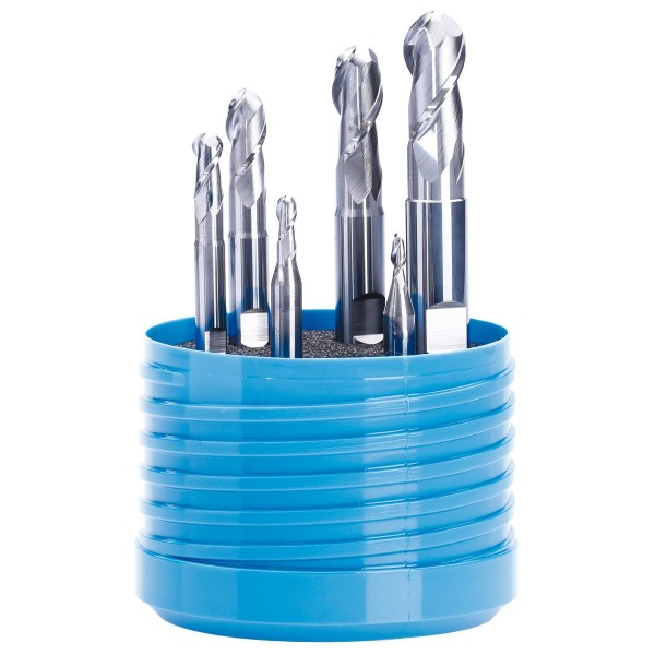 Alu Feinstkorn VHM Stirnradiusfräser Satz 2 Schneiden - 3 / 4 / 6 / 8 / 10 / 12 mm
